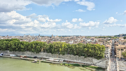 Obraz premium Bonitas vistas de Roma desde lo alto, Italia