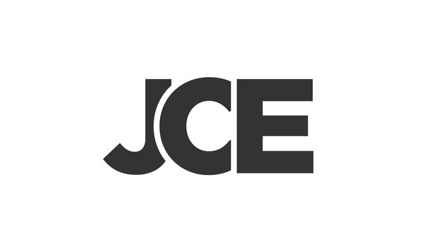 JCE logo design template with strong and modern bold text. Initial based vector logotype featuring simple and minimal typography. Trendy company identity.