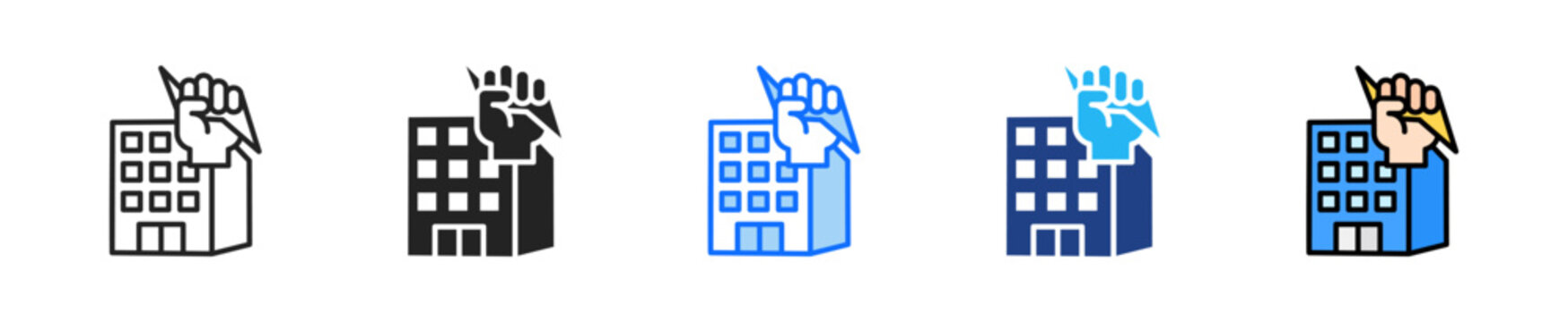 Corporate Power Icon Set Multiple Style Collection