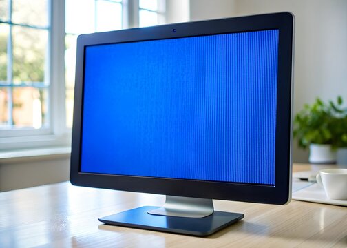 Blue Screen of Death Error on Computer Monitor 