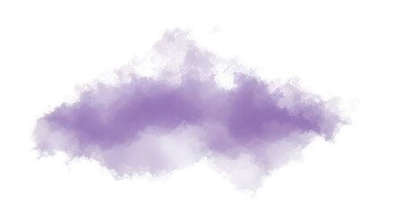 Naklejka premium A purple cloud floats serenely in the sky with soft transparent background