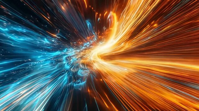 Colorful lights move and twist in vibrant patterns showing energy and motion in a high resolution format