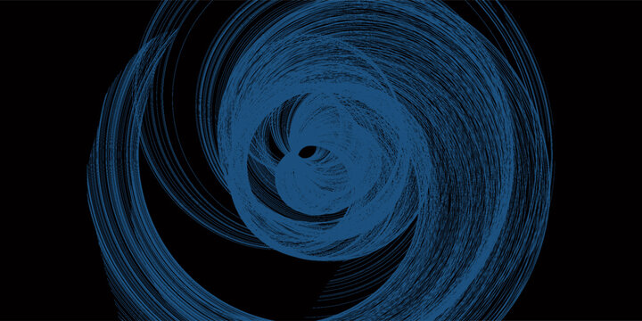 Neon sound wave on black background. Abstract flowing wavy dot lines design for ai concept, eq equalizer, audio record, voice assistant. Vector blue purple gradient.