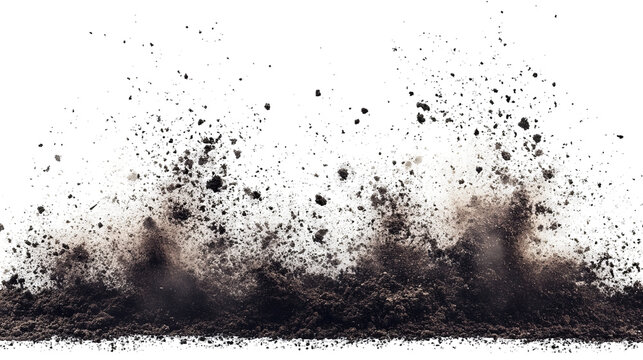 Dramatic explosion or cloud formation, dark base with white upward spray