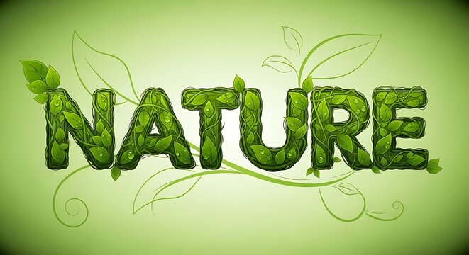 Natures Embrace - A Verdant Wordscape of Life and Growth.