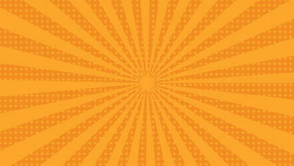 Fototapeta premium Vibrant orange circus background with bursting rays perfect for big top shows and festive designs