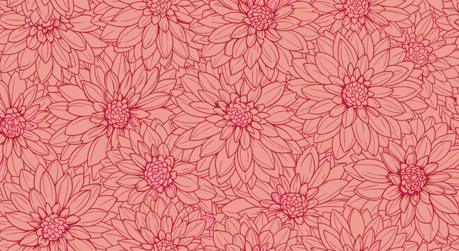 Ornate red floral seamless pattern background perfect for textile design wallpaper and vintage decorative print.