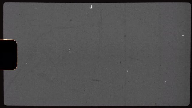 super 8mm Film Grain Overlay with Letterbox Frame, Dust Scratches and Faded Texture Loop Overlay