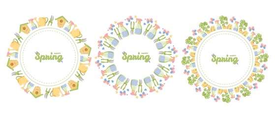 Happy Spring Triple Wreaths © Lipitorika
