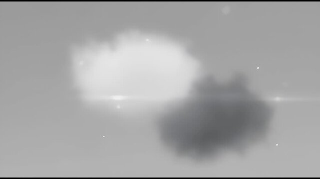 Soft, blurred dual gradient spots on light gray background, abstract light diffusion diffuse