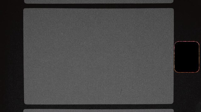 Vintage super 8mm old film frame, dust scratches and faded texture overlay