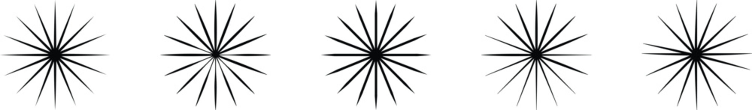 sparks burst or flash stars collection isolated elements.