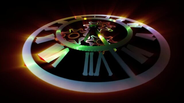 
The sparkling, shimmering clock symbolizes the contradictory properties of time - its transience and infinity.
