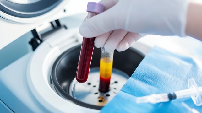 PRP platelet rich plasma facial preparation.