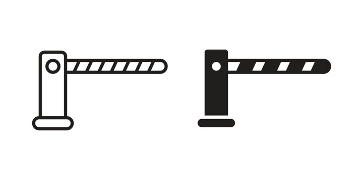 Barrier icon, thin line symbol, editable stroke eps 10