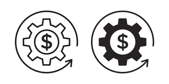Business model icon, thin line symbol, editable stroke eps 10