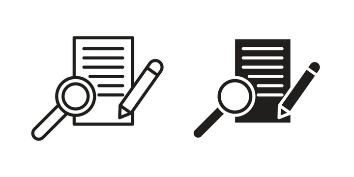 Defining icon, thin line symbol, editable stroke eps 10