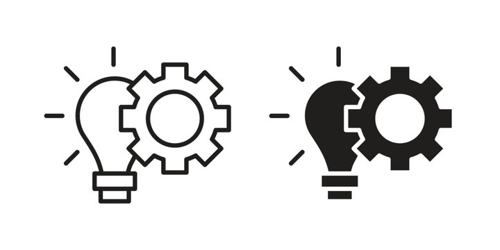 Implement icon, thin line symbol, editable stroke eps 10