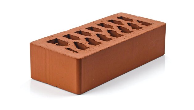 Red Brick Isolated.