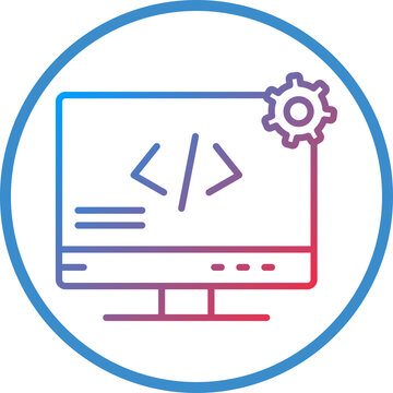 Web Development Line Icon Style