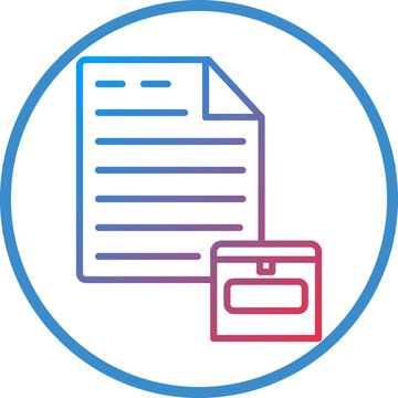 Delivery Note Line Icon Style