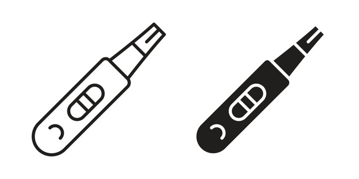 Pregnancy test icon, thin line symbol, editable stroke eps 10