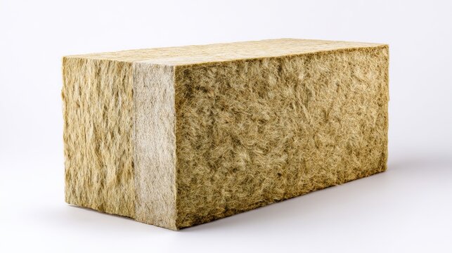 A block of insulation material for construction and building purposes