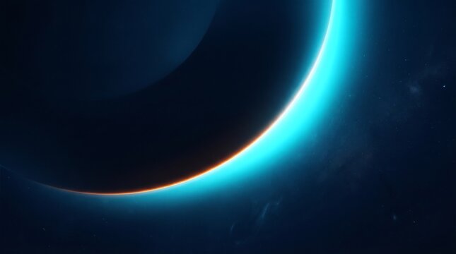 Eclipses Embrace Celestial Glow in Cosmic Space.
