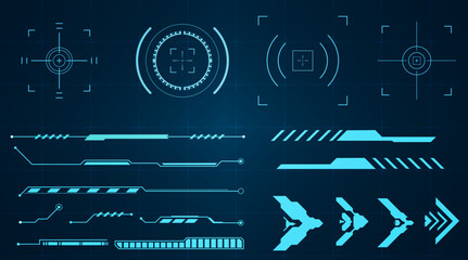 Futuristic HUD elements and digital interface graphics with a sci-fi aesthetic © Erick Setio Pamuji