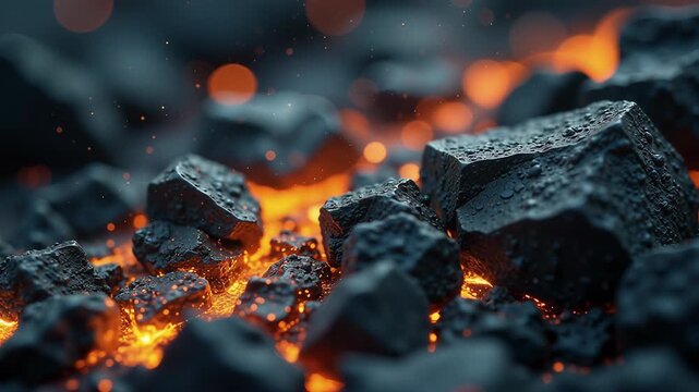 Glowing Embers and Rocks in a Fire Contextual Analysis