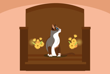 Meow Majesty Concept Illustration Vector Style © Vector Guru