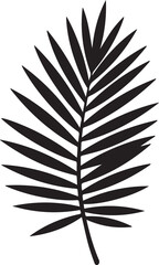 Obraz premium Tropical Palm Leaf Silhouette Vector Graphic Isolated on White Background Minimalist Nature Element