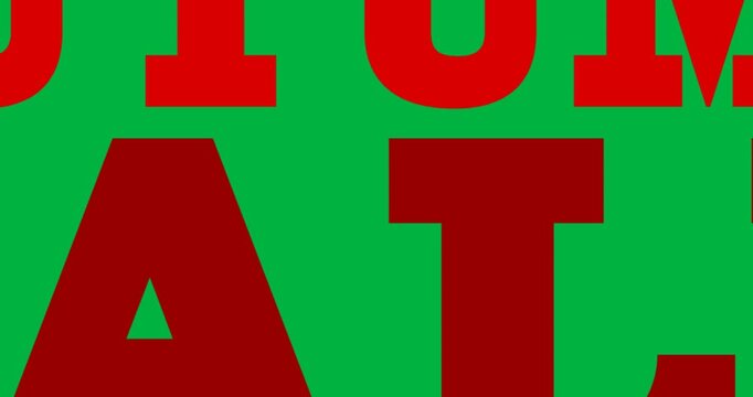 Digital animation of red autumn sale text against black background