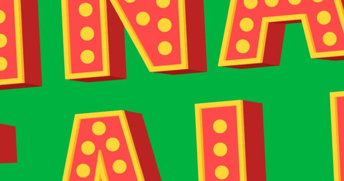 Digital animation of final sale text against black background