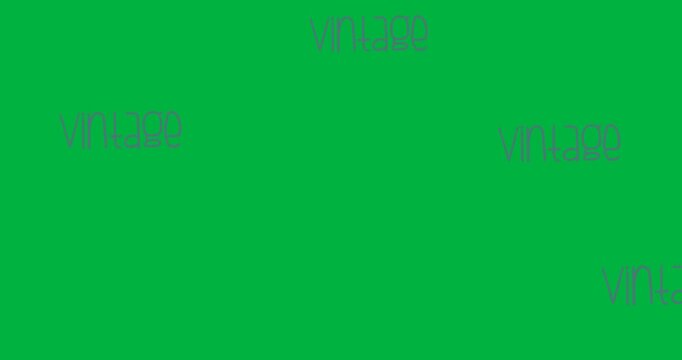 Digital animation of multiple vintage text banner floating against black background