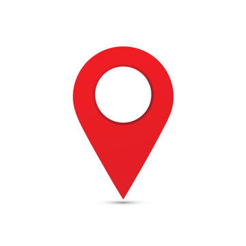 location map pin red colur vector illustration