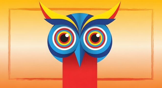 Pohela boishakh vibrant owl art for bengali new year celebration festivities
