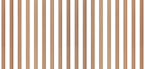 Fototapeta premium SEAMLESS pattern of light brown wooden wall panel, isolated on transparent background. Decorative accent wall, space divider or fence design. 