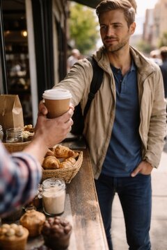  Takeaway Coffee on the Way to Work