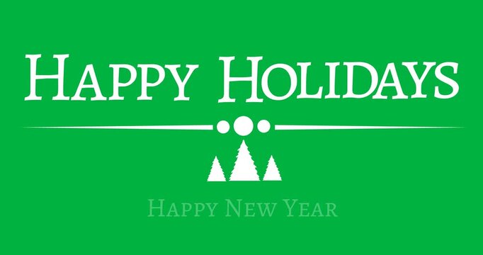 Digital animation of happy holidays and happy new year text banner against black background