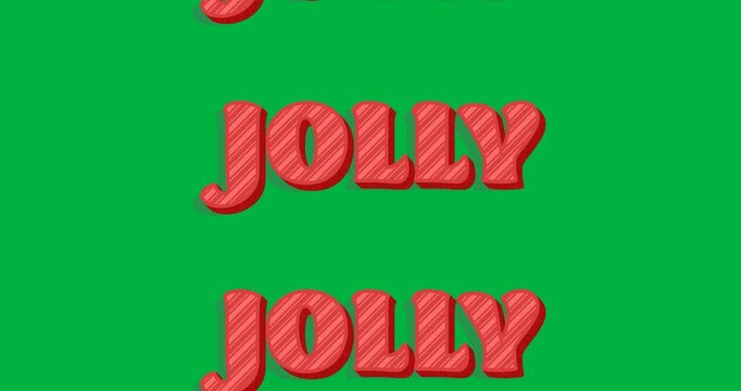 Digital animation of jolly text banners in seamless pattern against black background