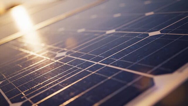 Closeup of solar panel surface for commercial backgrounds, digital design, and advertising