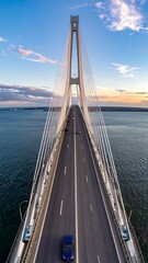 Fototapeta premium Bridge at sunset.