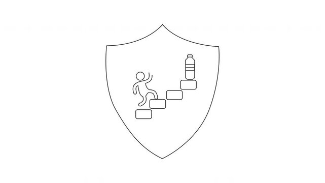 Safety First - Preventing Accidents on Stairs - Animated Icon.