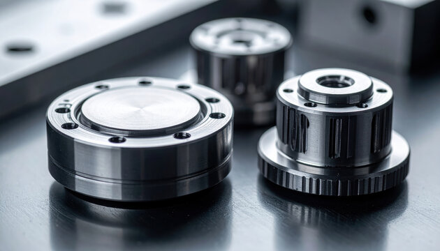 Nuclear fusion research engineering precision component metal machine closeup industrial precision metal component for nuclear fusion research