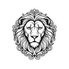 Obraz premium Detailed illustration of a lions face 2.