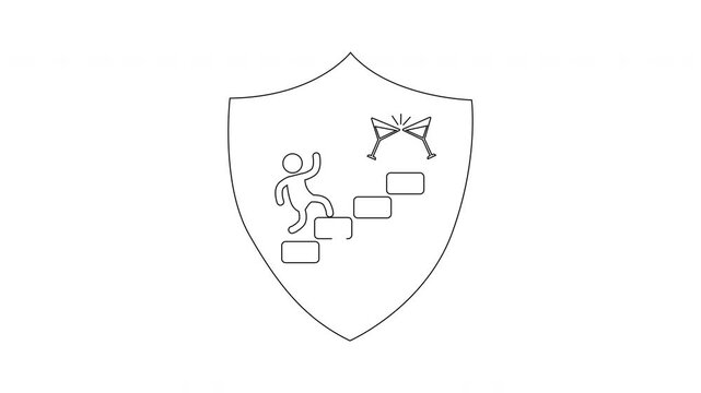 Shield Symbolizing Fall Prevention and Safety Measures.