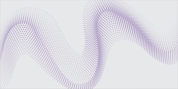 Wave line of flowing particles abstract vector background, smooth curvy shape dots fluid array. wallpaer neutral good nice art