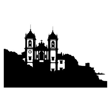 Church of Nosso Senhor do Bonfim Salvador Bahia Brazil Silhouette