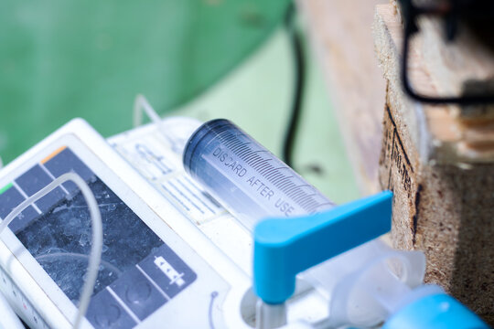 Sterile clinic environment with prepared dialysis device ready for patient procedure